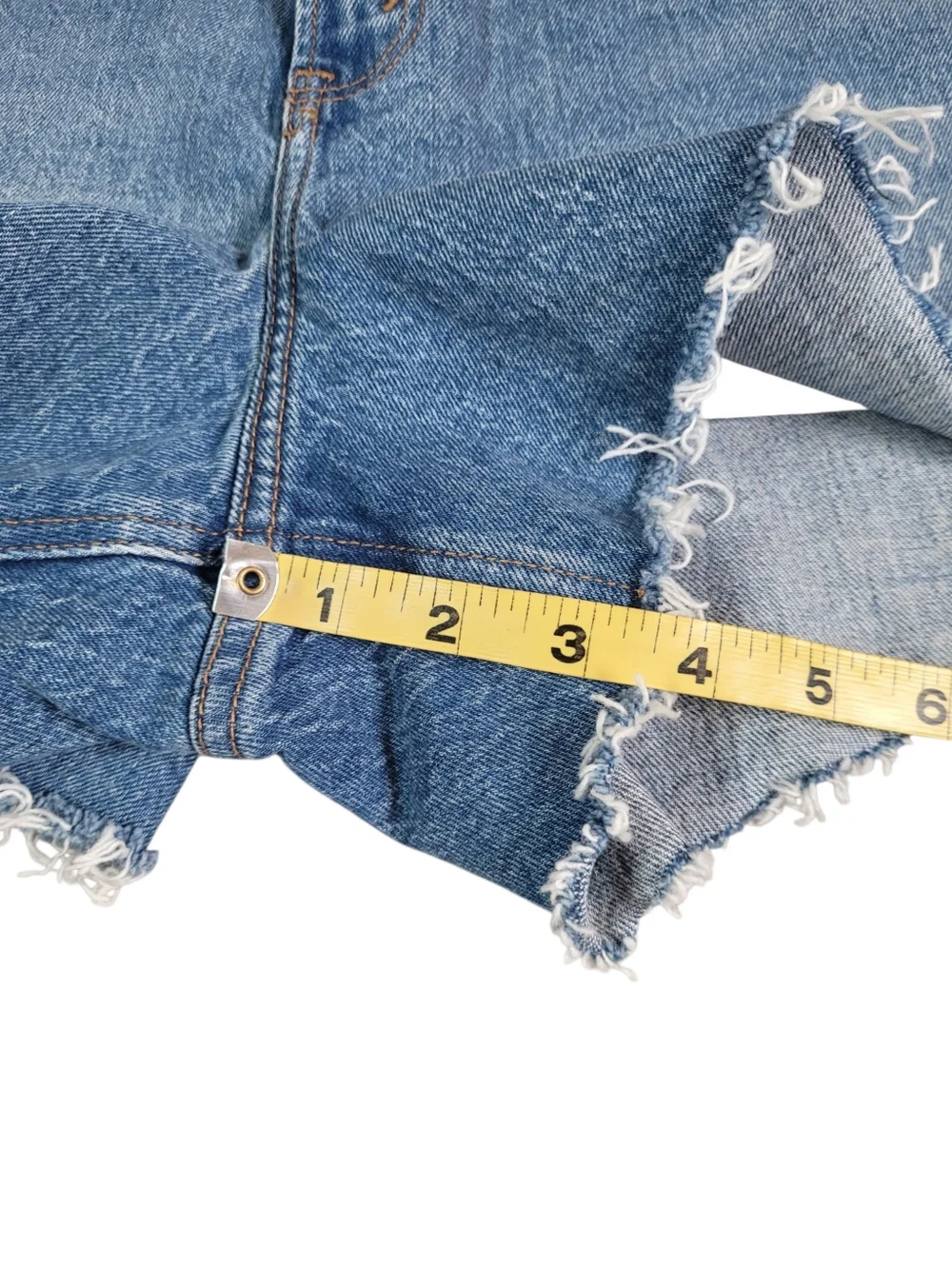 ABERCROMBIE & FITCH High Rise The '90s Relaxed Cut Off Short Size 34 l 18 - Picture 11 of 14